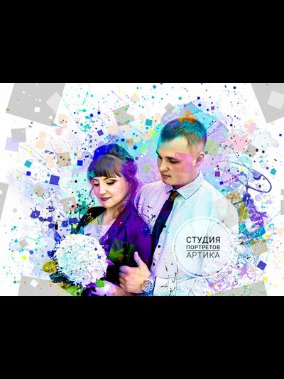 Портрет в Стиле Нео 2 человека