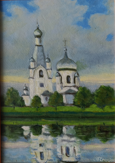 "Воспоминание о последнем вечере" картон масло Чепурко В.А. 1995 год