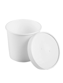 Супник с картон. крышкой (БЕЛЫЙ), 250мл