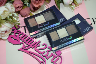 Тени для бровей с воском Mildlook и Rimalan +трафареты