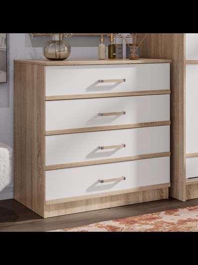 Сакура комод Сонома/Белый