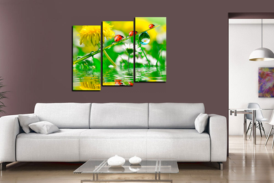 Модульная картина "Семья божьих коровок"