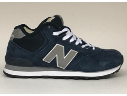 New Balance 574 (Синие) Высокие, мех