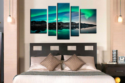 Модульная картина "Северное сияние"