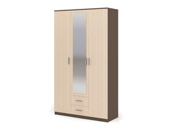 Спальня ГАРМОНИЯ - ШК 601М Шкаф ТРИО Ясень Шимо светлый/Ясень Шимо темный