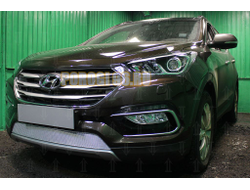 Защита радиатора Hyundai Santa Fe 2015-2018 chrome PREMIUM