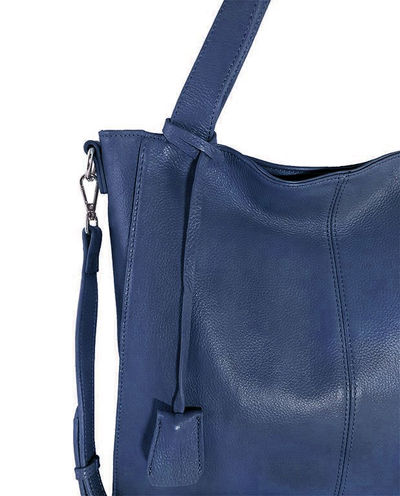 (АРТИКУЛ: 9539/82) СУМКА ЖЕНСКАЯ БОЛЬШАЯ, НАТУРАЛЬНАЯ КОЖА, СИНЯЯ, РУЧКИ И РЕМЕНЬ ЧЕРЕЗ ПЛЕЧО