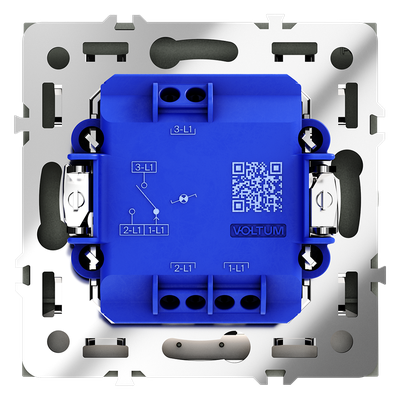 VLS010406 Выключатель проходной одноклавишный с подсветкой, титан-3