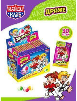 Хрустящее сах. драже "Хрустямба. Клёво-Фруктово" 10г*30шт*12 бл.