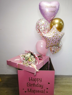 Коробка с шарами "Пинки" (7 шариков)