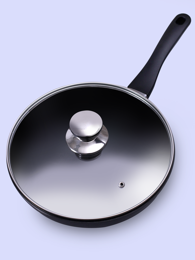 Сковорода ВОК литой алюминий, 28см с крышкой