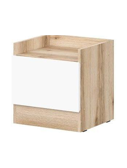 Брауни тумба прикроватная Дуб Делано/Белый