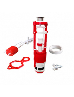 Арматура для унитаза с НП, кнопка-хром (2 уровня) АС-12м