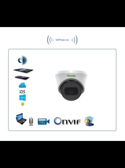 IP TIANDY TC-C38XS I3/E/Y/M/H/2.8ММ уличная LAN IP камера с  фиксированными объективом, встроенный DVR, 8Мп (EasyLivePlus)