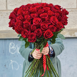 Доставка цветов в Волгограде - FLOWER34.RU - Букет из 51 красной розы 70 см