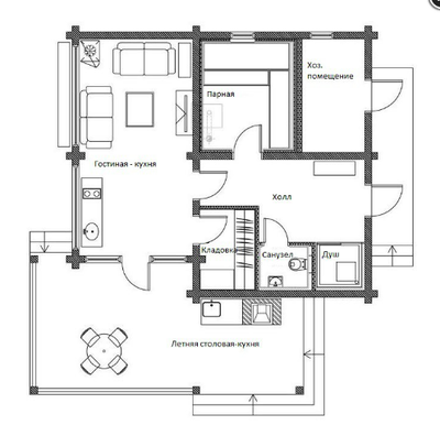 Баня из клееного бруса КБ-10, 100 м2