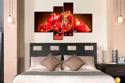 Модульная картина "Сочный гранат"