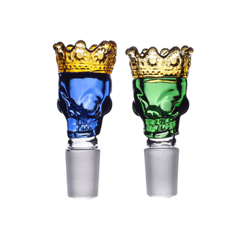 Колпак Glass Skull Gold Mix Color 14.5 мм