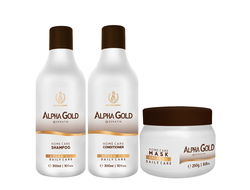 Набор-уход после кератинового выпрямления Alpha Gold Daily Care 300/300/250 мл.