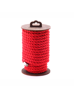CH-5403 Хлопковая веревка для шибари, на катушке (Красная), 20 м.