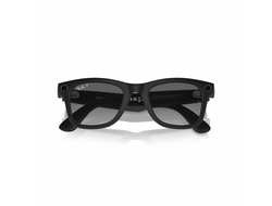 Умные очки Ray-Ban Wayfarer (Gen1), поляризованные линзы Gradient Graphite Polar, оправа Matte Black (150-50)