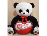 Панда с сердцем 65 см