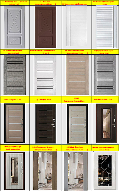 Внутренние панели на выбор