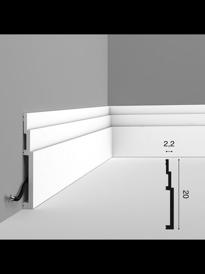 Напольный плинтус из дюрополимера Orac Decor коллекция MODERN SX181