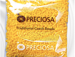 Бисер чешский preciosa рубка 11/0, желтая непрозрачная (83130), 50 грамм