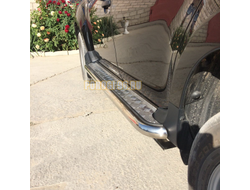 Пороги с накладным листом	d53 для Renault Duster (2011-2015)