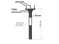 Парковая опора освещения торшерная ОТ 108/76-3,0м