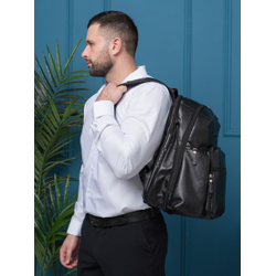 Кожаный рюкзак Bertario black (арт. 3102-01)