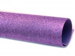 Фоамиран глитерный, толщина 2 мм,  20*30 см, цвет фиолетовый (№7)