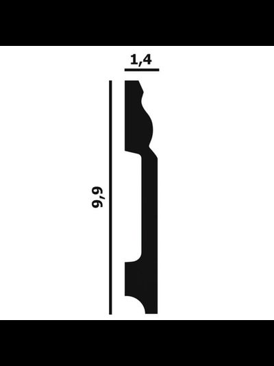 Напольный плинтус из дюрополимера Perfect Plus Р15, 2 м.п.