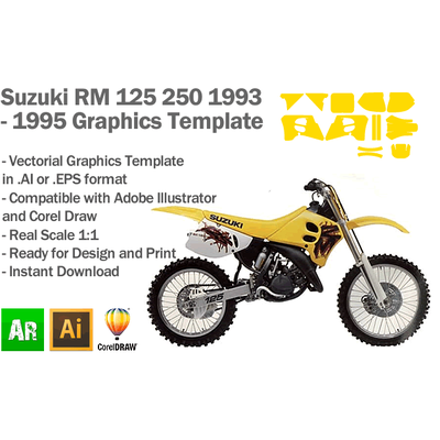Наклейки на Suzuki RM 125 , 250 1993-1995