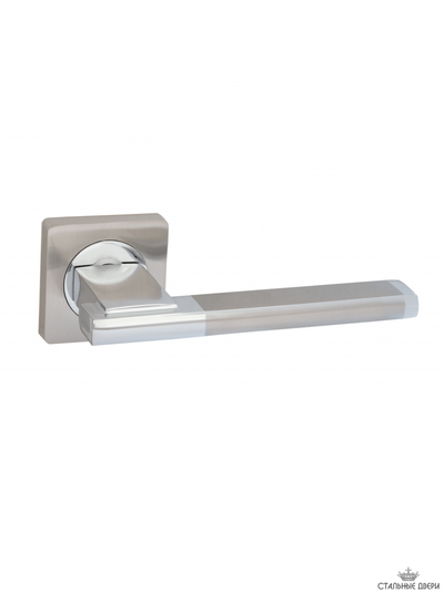 Ручка на квадратном основании  VETTORE R06.142 SN/CP (Сатин/Хром)