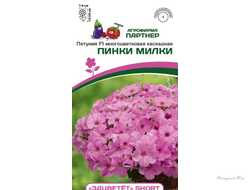 Партнер Петуния F1 серия "ЗАЦВЕТЁТ" Short ПИНКИ МИЛКИ/ многоцветковая каскадная^(5шт в амп) Товар в наличии