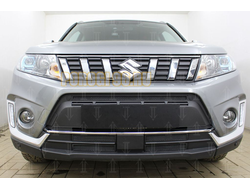 Защита радиатора Suzuki Vitara 2018- (2 части) black низ PREMIUM