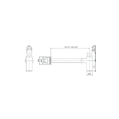 Сифон для раковины металлический VitrA, хром, A45123