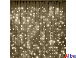 Занавес 2*9 м, БЕЛЫЙ ТЕПЛЫЙ, IP65 мерцание