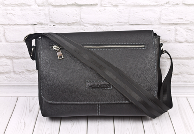 Кожаная мужская сумка Caltrano black (арт. 5067-01)