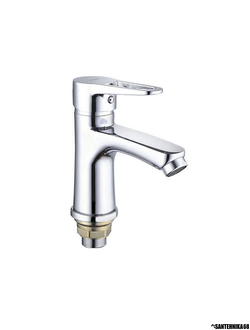 Смеситель для раковины в ванную комнату ZERIX PUD1 146 литой излив на гайке