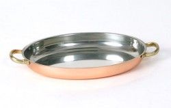Медная овальная сковорода для рыбы Португалия CopperCrafts арт.7505