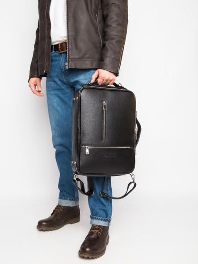 Кожаная сумка-рюкзак Castenaso black (арт. 3108-01)