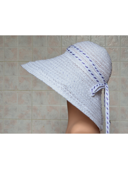 Белая  женская шляпа летняя Италия Визио