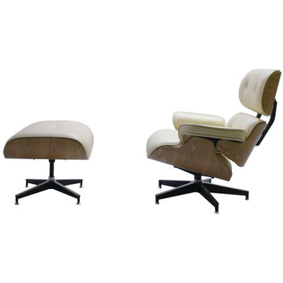 EAMES LOUNGE CHAIR и оттоманка EAMES LOUNGE CHAIR бежевые