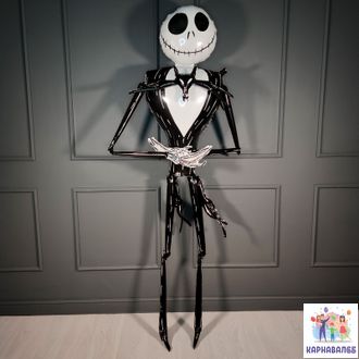 Ходячая фигура Скелет  76 см *213 см ( Шар + гелий) С