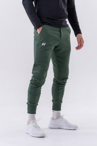 Спортивные брюки Slim sweatpants with side pockets “Reset” 321 Зеленые