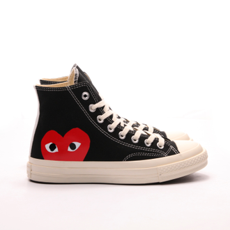 Кеды Converse Play Comme Des Garçons черные  высокие