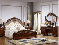 Мебель для спальни "РОМЕО" 3288 цв. орех с золотом, 1.2-1.8 м кровать, MDF, 2/3/4/5/6-дв.